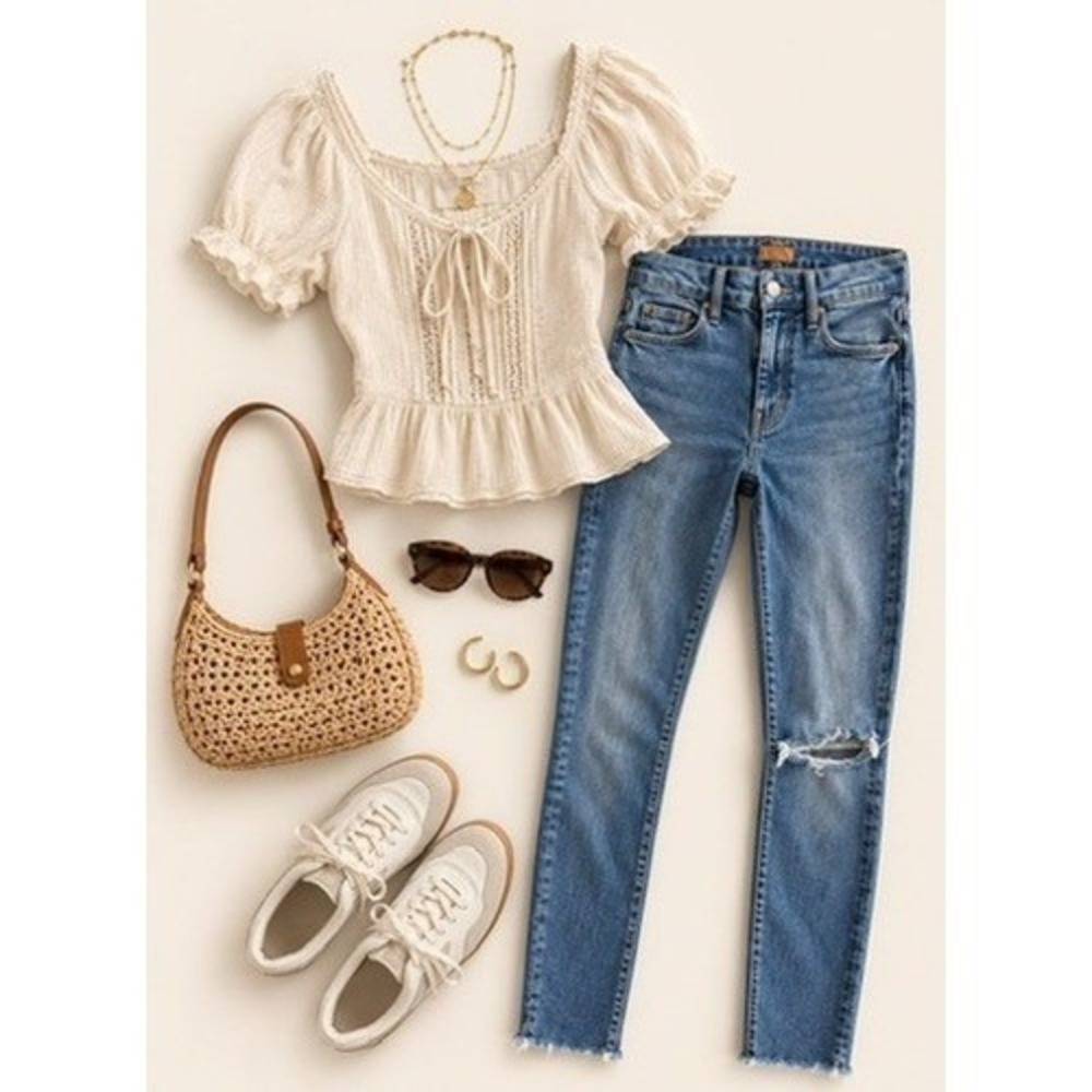 Mother Looker Ankle Fray Distressed Skinny Light Blue Denim‎ Jeans Waist 24